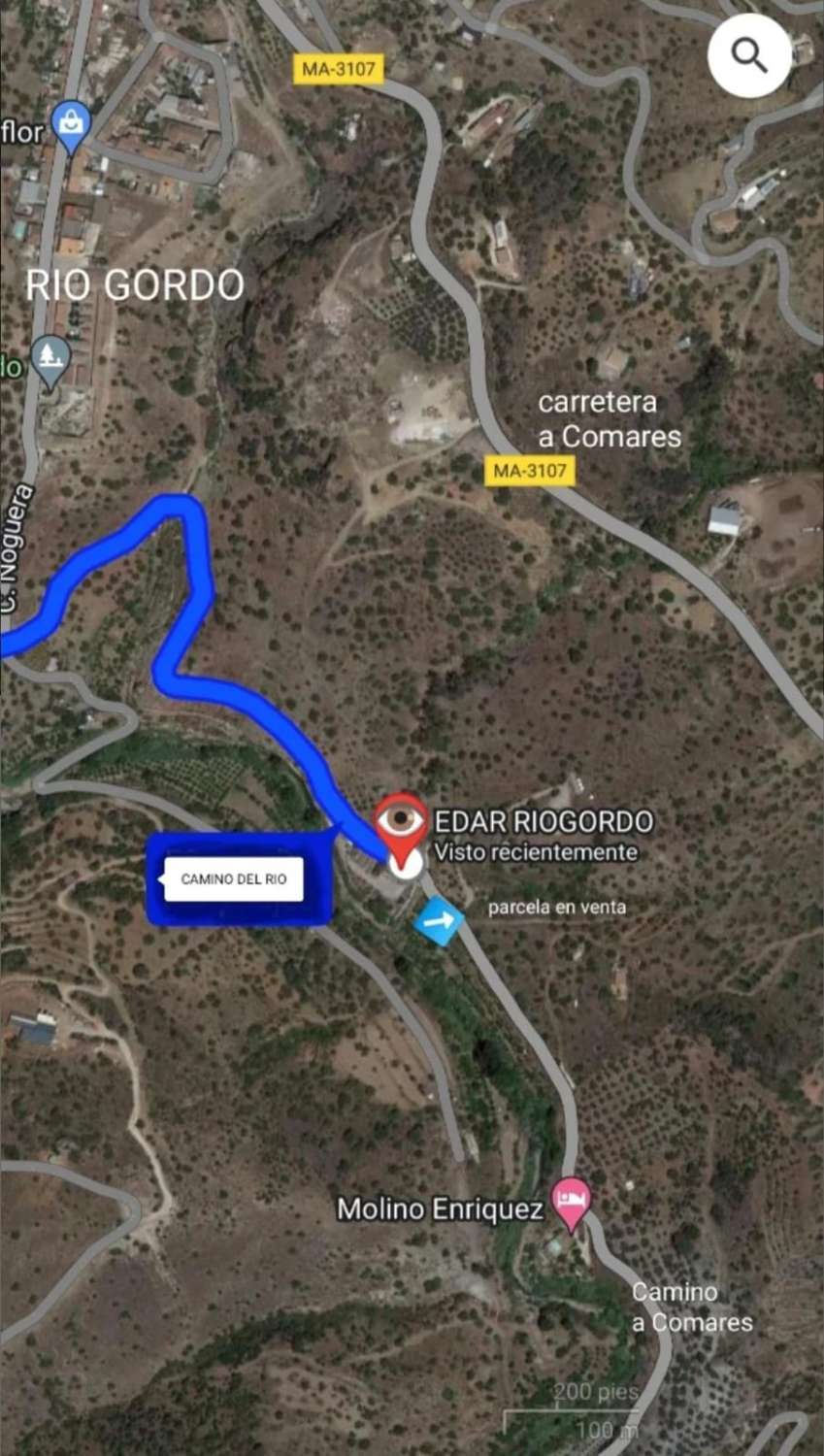 Plot for sale in Riogordo